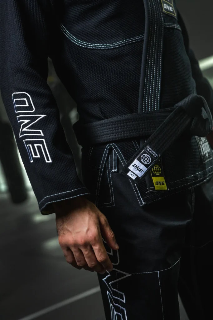 ONE Championship gi in black, detail