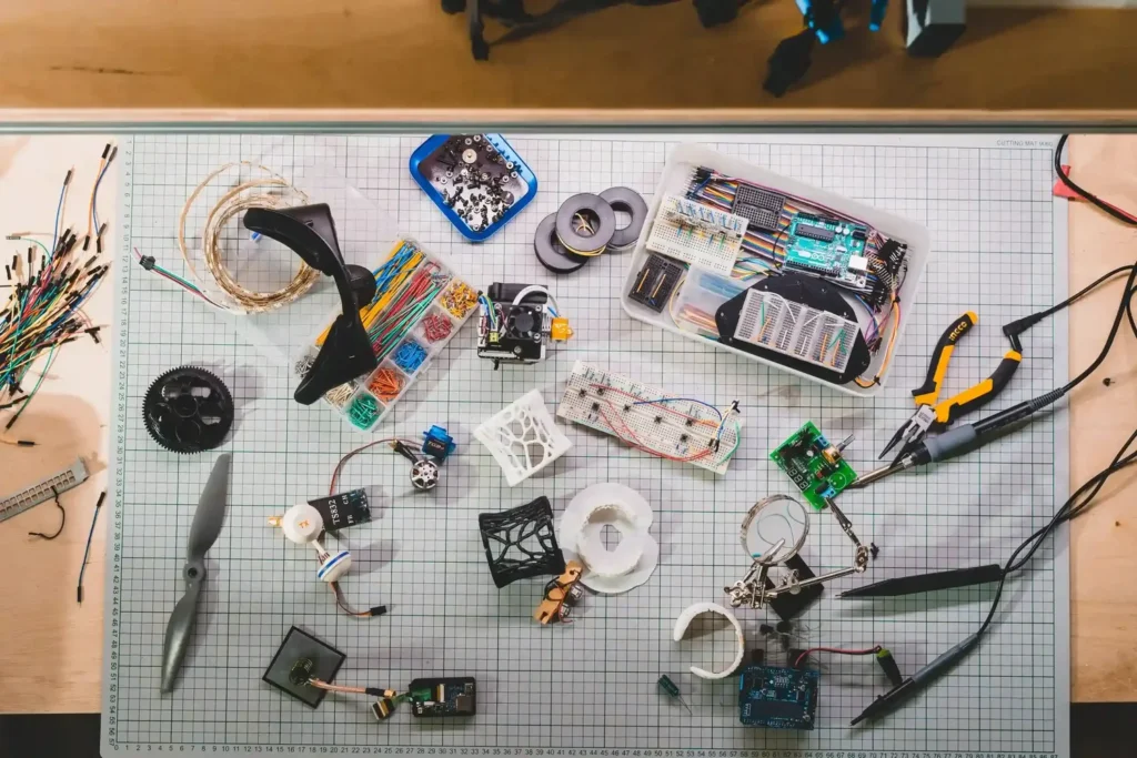 Collection of DELL products on a desk