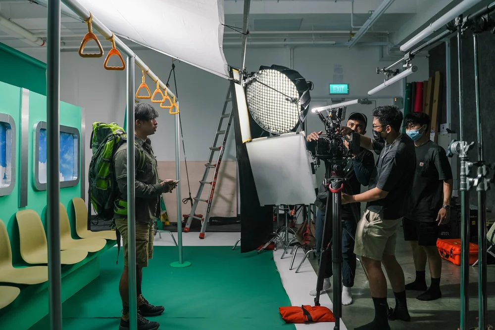 On-set frame from the Gumlet brand campaign