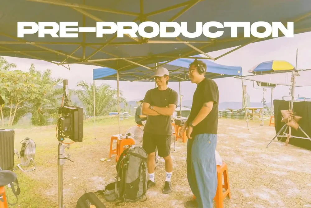 Pre-production planning on a film set
