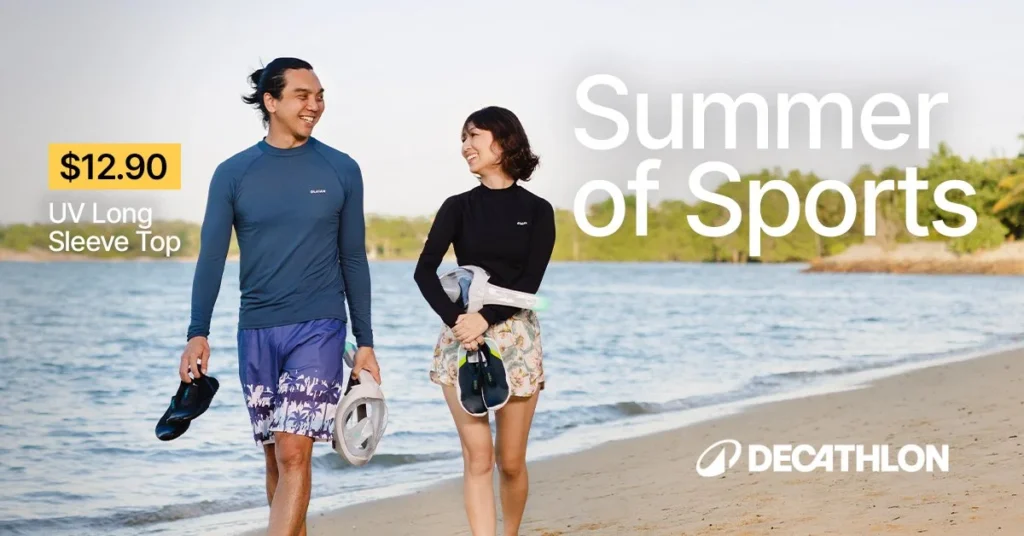 Adults watersports key visual for Decathlon Summer of Sports 2024