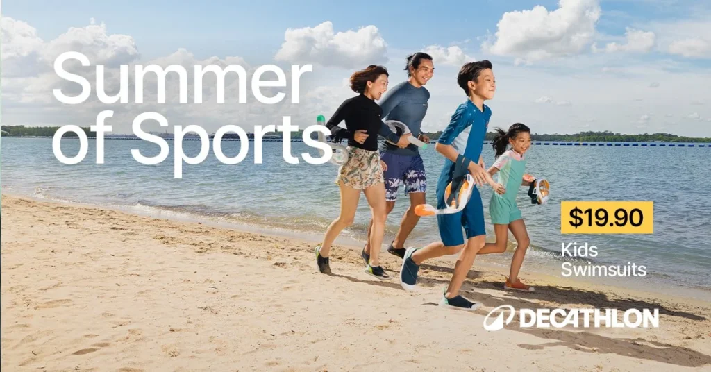 Family watersports key visual for Decathlon Summer of Sports 2024
